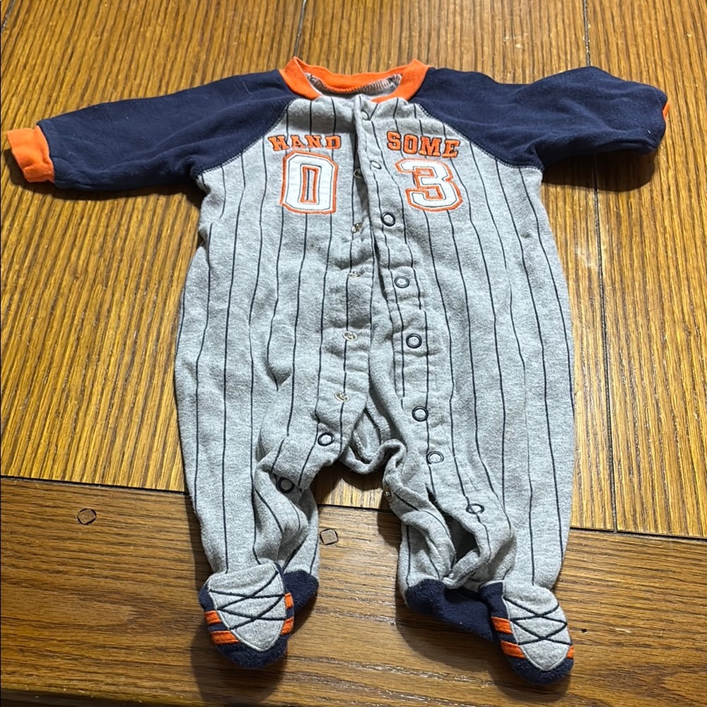 Gray and Navy Kids One Piece